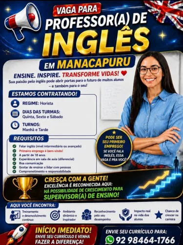 Professor (a) de inglês em manacapuru