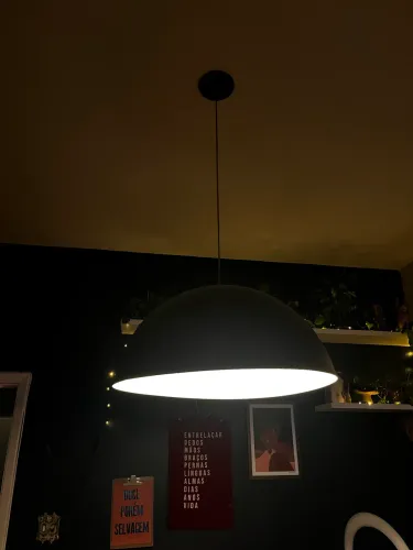 Lustre de metal (60cm de diâmetro)