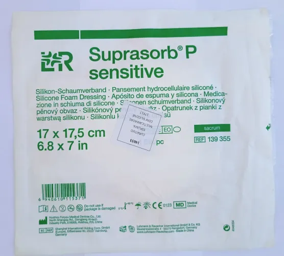 Curativo Suprasorb P Sensitive tamanho 17x17,5 cm