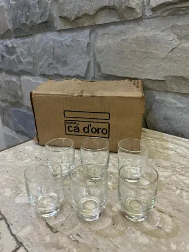 jogo 6 copos de licor cristais cá doro
