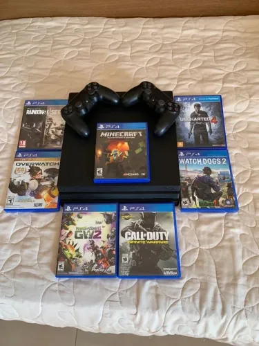 PS4 Pro 1TB + 2 Controles + 7 Jogos Mídia Física