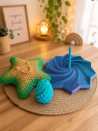 Kit de Brinquedos Sensoriais em Impressão 3D- 3 Unidades
