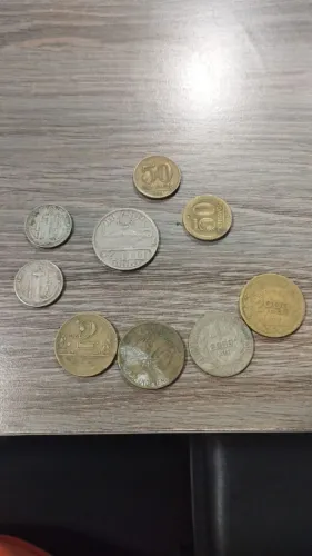 Lote moedas antigas variadas