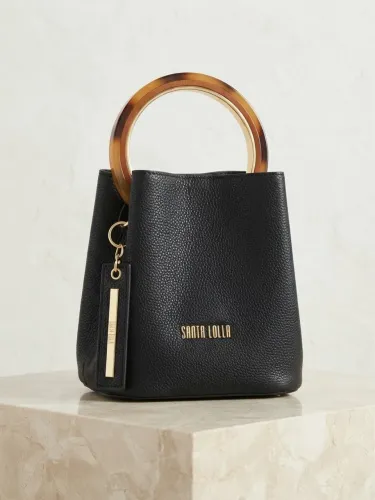 Bolsa bucket preta Santa Lolla
