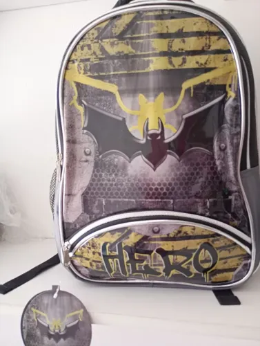 Mochila escolar infantil masculino personagem Hero batima 