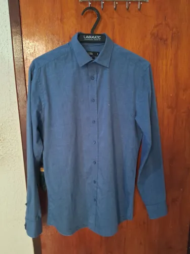 Camisa Social Masculina C&A Angelo Litrico Manga Longa Azul - Tamanho 1