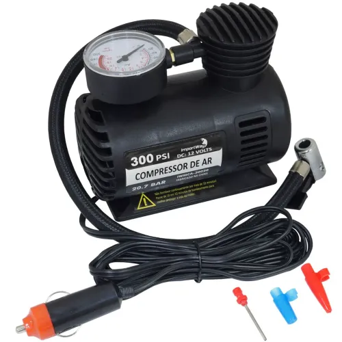 Compressor de ar automotivo 12v carro caminhao bomba encher