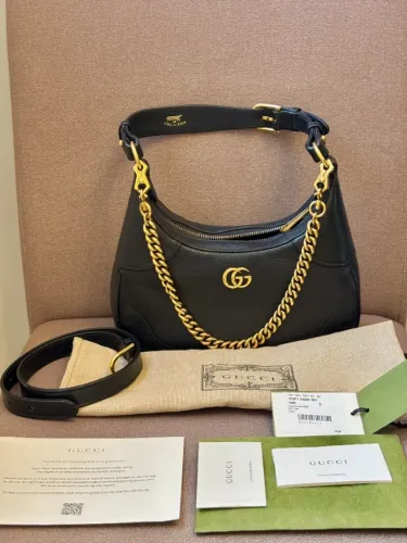 Bolsa Gucci Aphrodite Small Couro Preto - Original