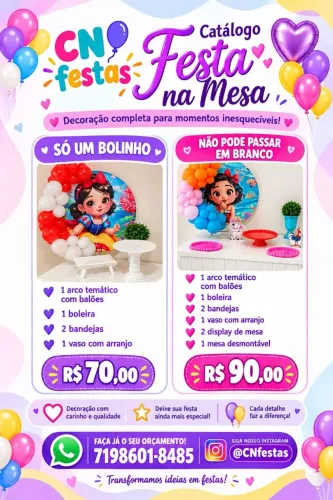Mine festa na mesa