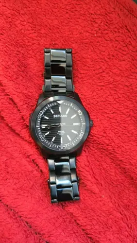 Relógio Masculino Solar Aço Preto Séculos