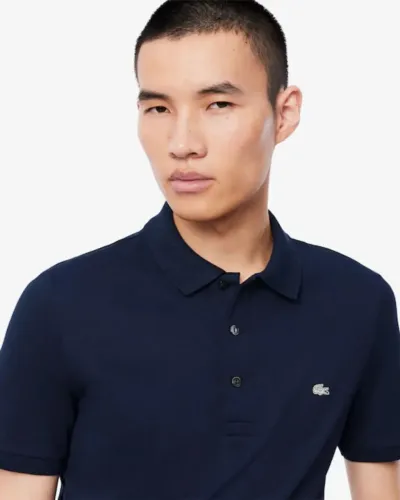 Polo Lacoste Slim Fit em Mini Piqué Strech