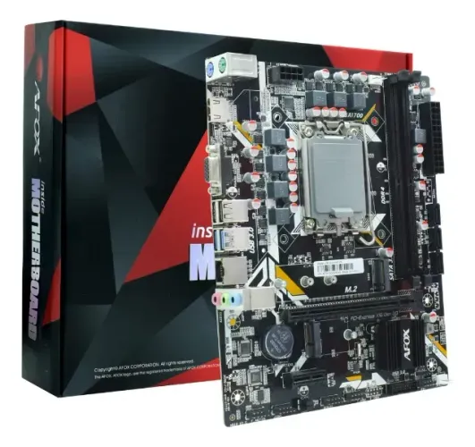 Placa Mae H610 LGA 1700 Afox para Intel 12a 13a e 14a Geracao - Lacrada