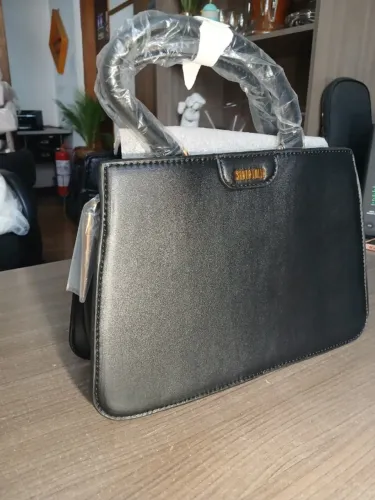 BOLSA TOTE SANTA LLOLA PRETA COM ALÇA VALOR 270,00
