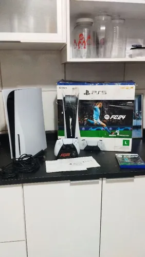 Ps5 fat edição disco 825 gb + caixa+ eafc24 