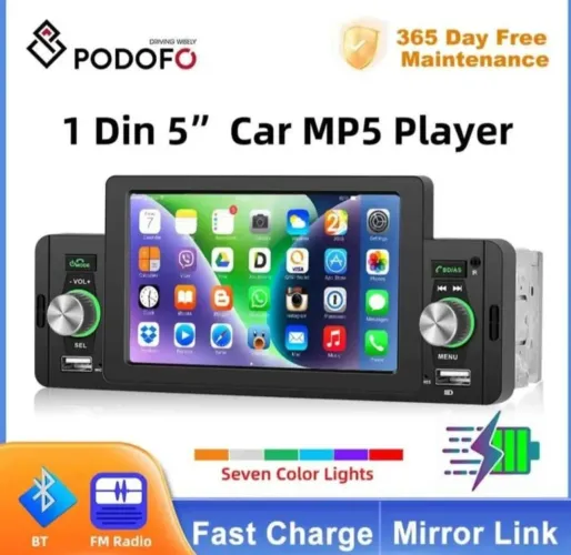 Dvd 1 din novo na caixa 