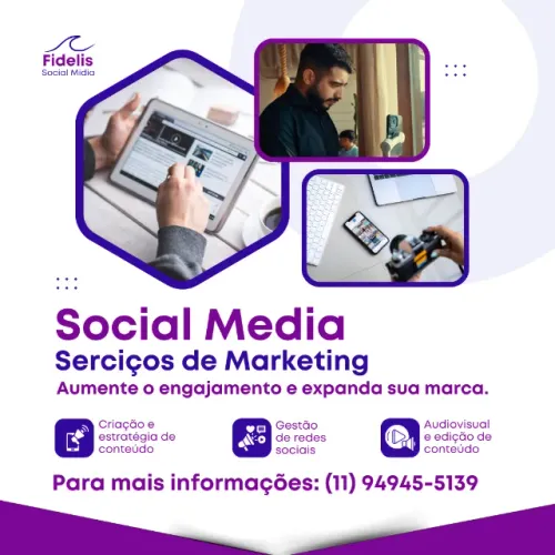 Social Mídia: Gestão de redes, criação conteúdo estratégico, edição de vídeo, audiovisual