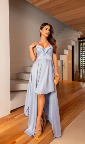 Vestido De Festa Longo Tomara Que Caia Com Bojo E Barbatana