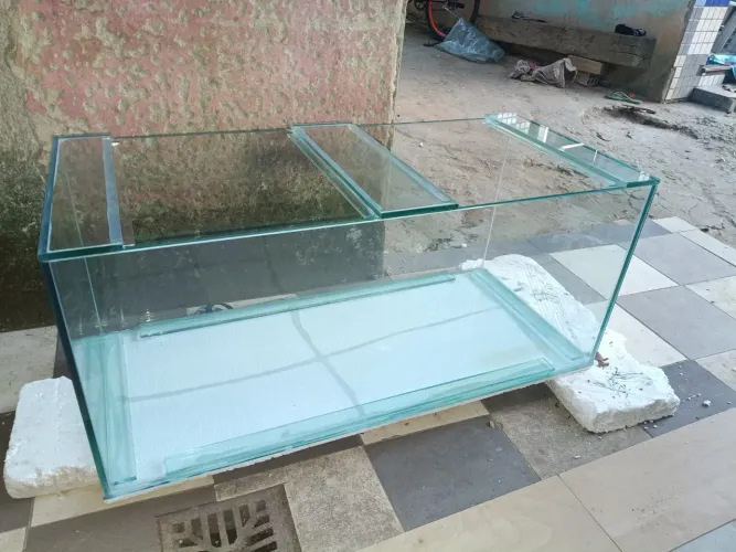 Aquário novo 226 litros vidro lapidado