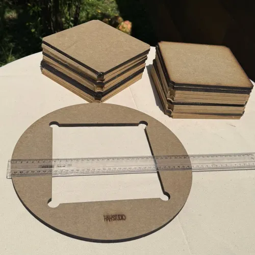 Disco para torno 35cm com 20 miolos MDF NAVAL Hah studio