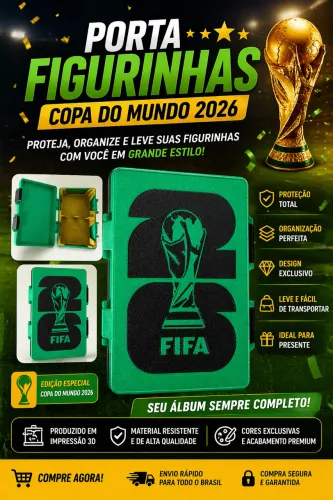 Porta / Caixinha de Figurinhas  Copa 2026
