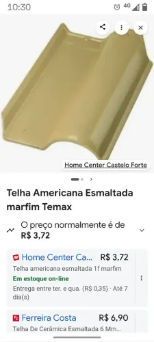 Telha pintada. 