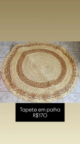 TAPETE DECORATIVO EM PALHA