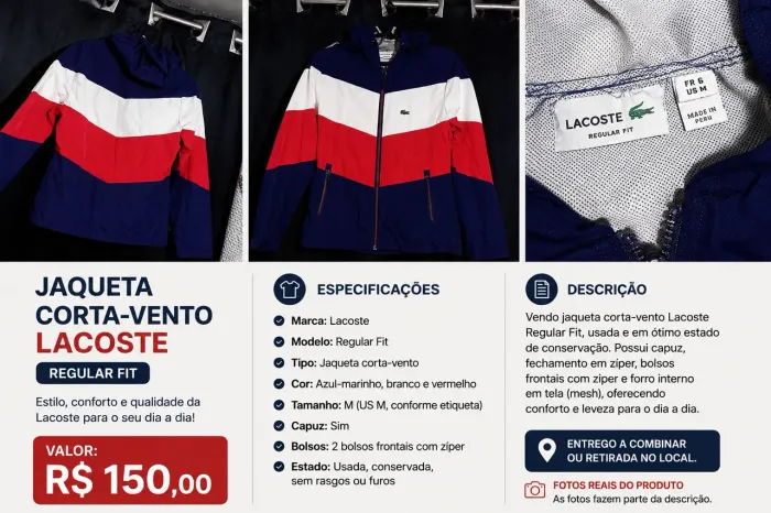 Jaqueta Lacoste original