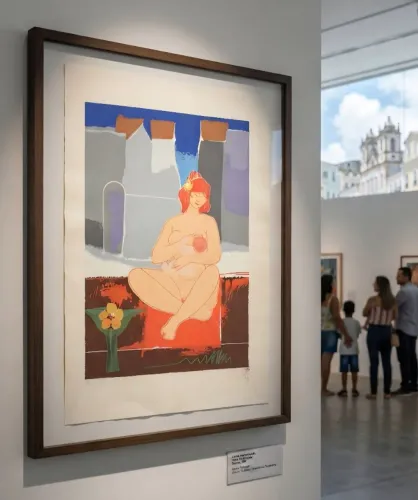 Analiso proposta. Quadro modernista 2a Ger. Floriano Teixeira Serigrafia Maternidade. 