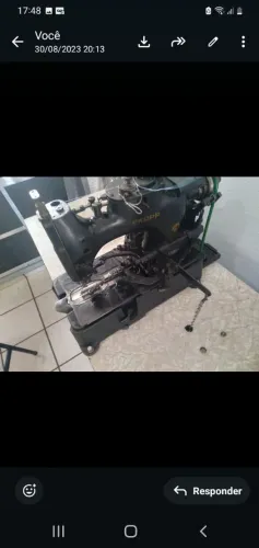 Máquina de costura industrial caseadeira durkopp 