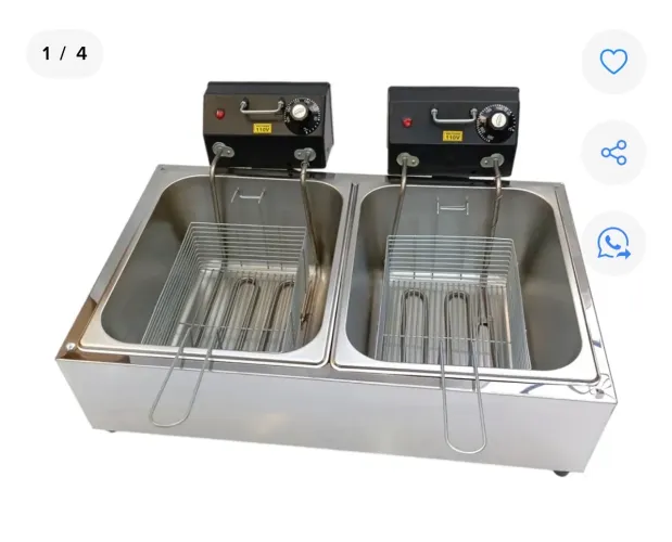 Fritadeira elétrica dois cestos  16 litros 