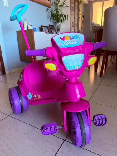 Velocípede Bandeirante Velo Baby Rosa - Excelente Estado