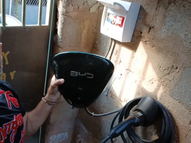 WALLBOX carregador byd instalação completa kit 