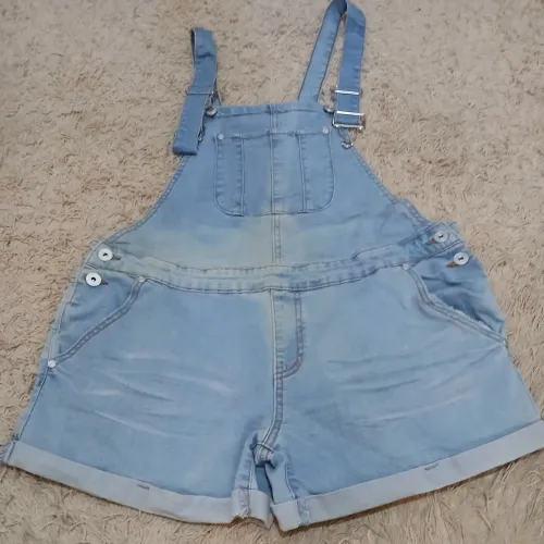 Macaquinho Jeans Feminino