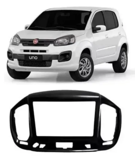 Moldura Painel Multimídia 2 Din Novo Fiat Uno 2015 a 2021