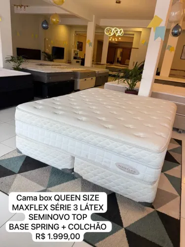 Conjunto Box QUEEN SIZE MAXFLEX SÉRIE 3 LÁTEX - ENTREGO