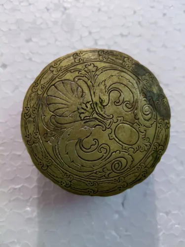 "Peça de Museu" Raridade Histórica: Caixa de Latão Italiana Confeitaria Rocco - Circa 1920
