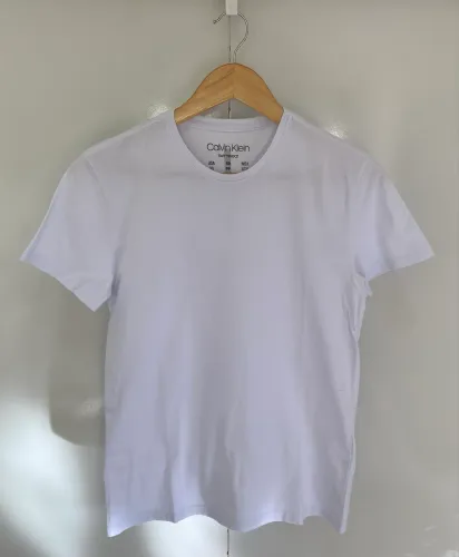 Camiseta Calvin Klein Swimwear Logo Costas Branca Original - PP