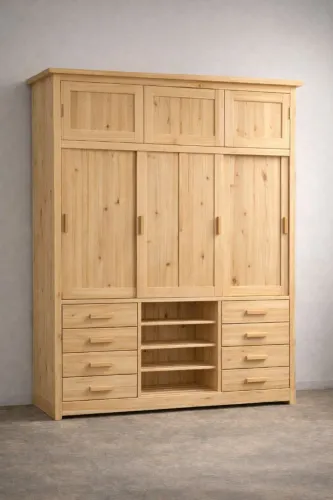 Guarda roupa de madeira maciça sob medida