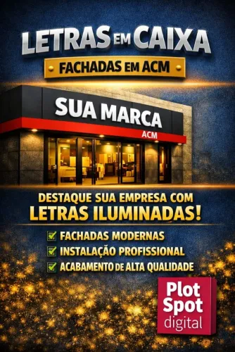 Fachadas - Letras em Caixa - Galerias 