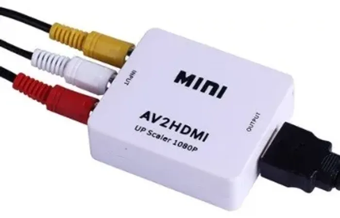 Conversor AV x HDMI preto