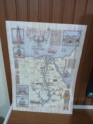 Mapa Egito Antigo (50x70) produzido manualmente 