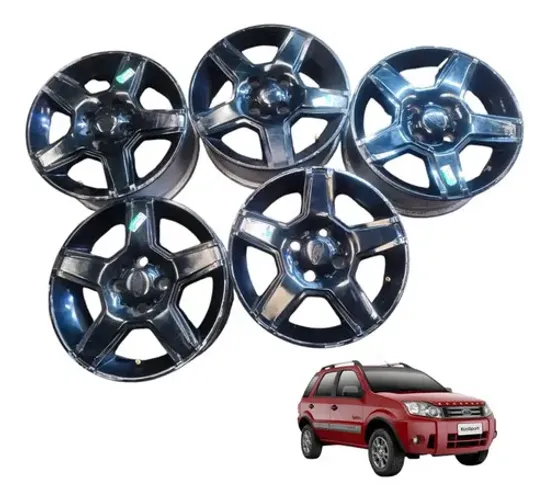 Jogo Roda Original Ecosport Aro 15 Liga Leve  2003 A 2012 Preto