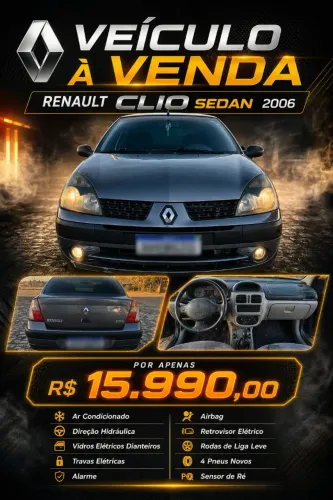 Renault Clio Sed. Privilège Hi-flex 1.6 16V 4P 2006