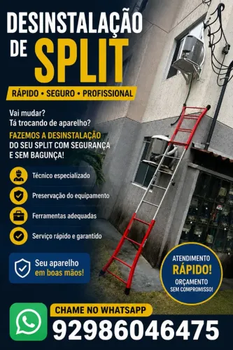Desinstalação de SPLIT leia o anúncio 