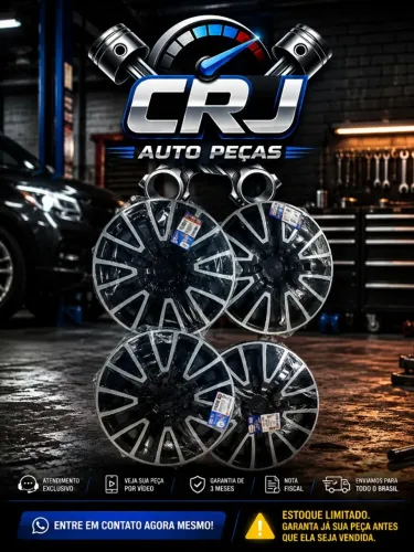 CALOTA ARO 16 PRETO/PRATA GRID - TORO / TRACKER / T-CROSS (5 FUROS)