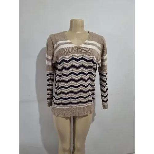 Blusa malha feminino listrado 