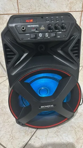 Caixa de Som Amplificada Mondial CM-250 - Bluetooth - Ótimo Estado