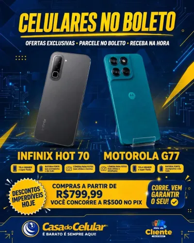 Celulares no boleto!!
