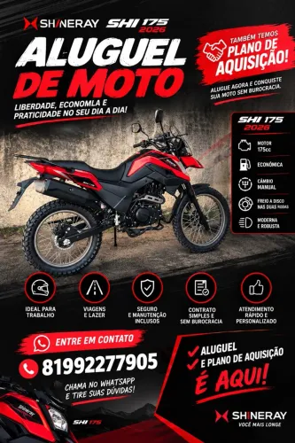 ALUGUEL MOTO SHI 175 2027