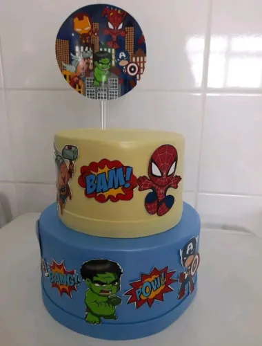 Bolo Fake Os Vingadores - Heróis Baby